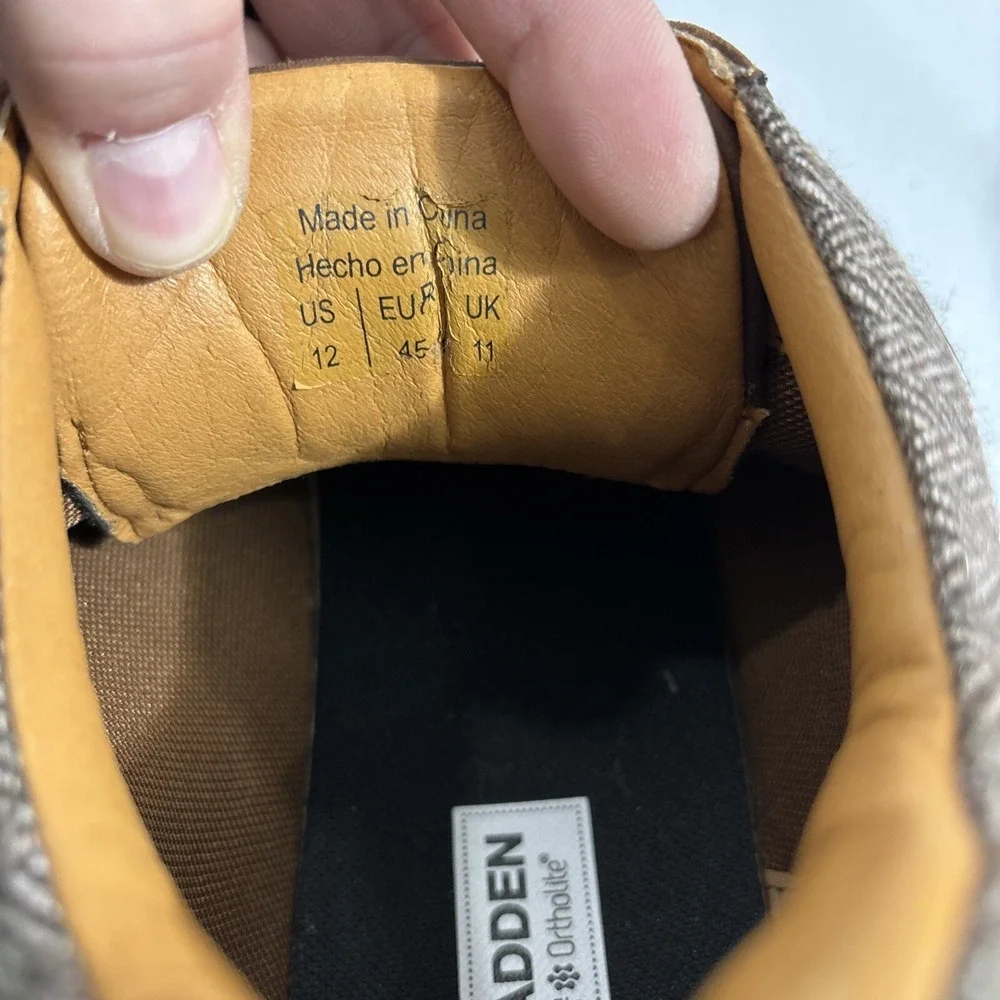 Steve Madden Men's Hamils High-Top Sneakers Shoes Brown Size US 12 M